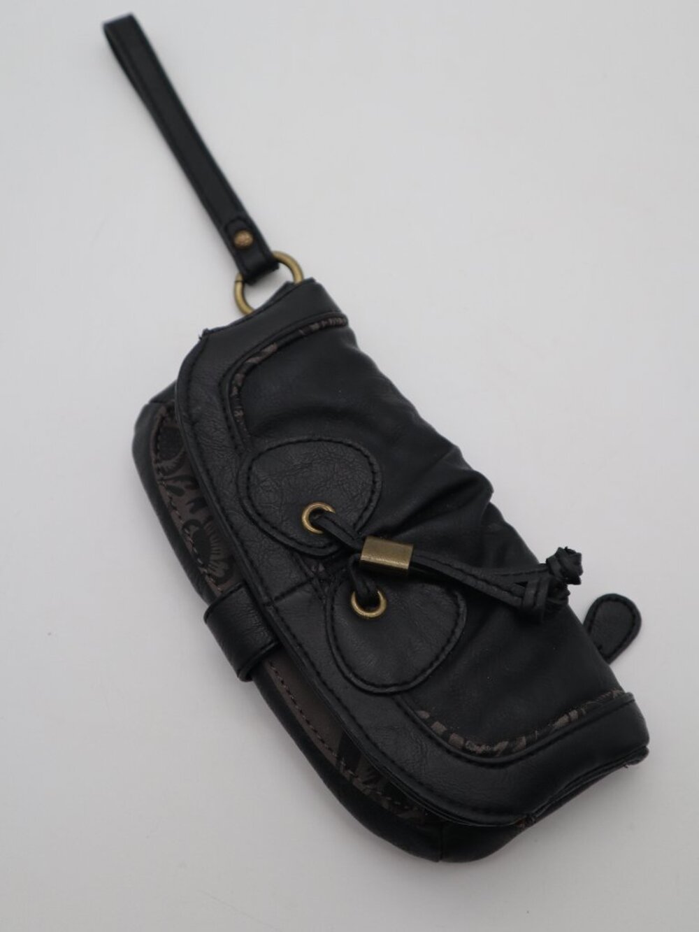 Nica Vegan Leather Wristlet Purse Wallet for Women Black Boho